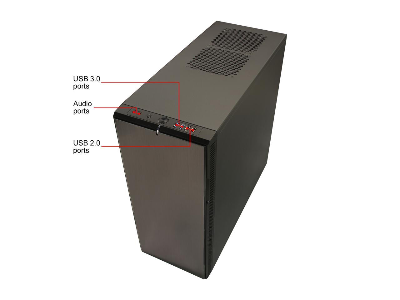 Fractal Design Define Xl R2 Titanium Silent Eatx Full Tower Computer Case Newegg Com