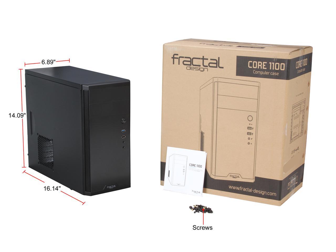 Fractal Design Core 1100 Black Micro Atx Mini Tower Computer Case Newegg Com