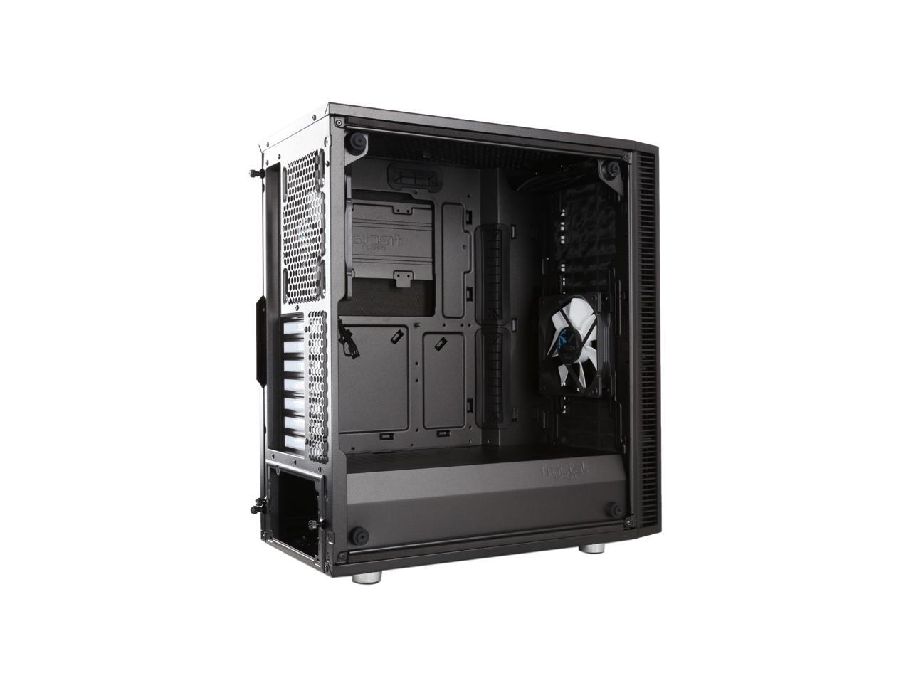 Fractal Design Define C Tg Black Tempered Glass Window Silent Compact Atx Mid Tower Computer Case Newegg Com