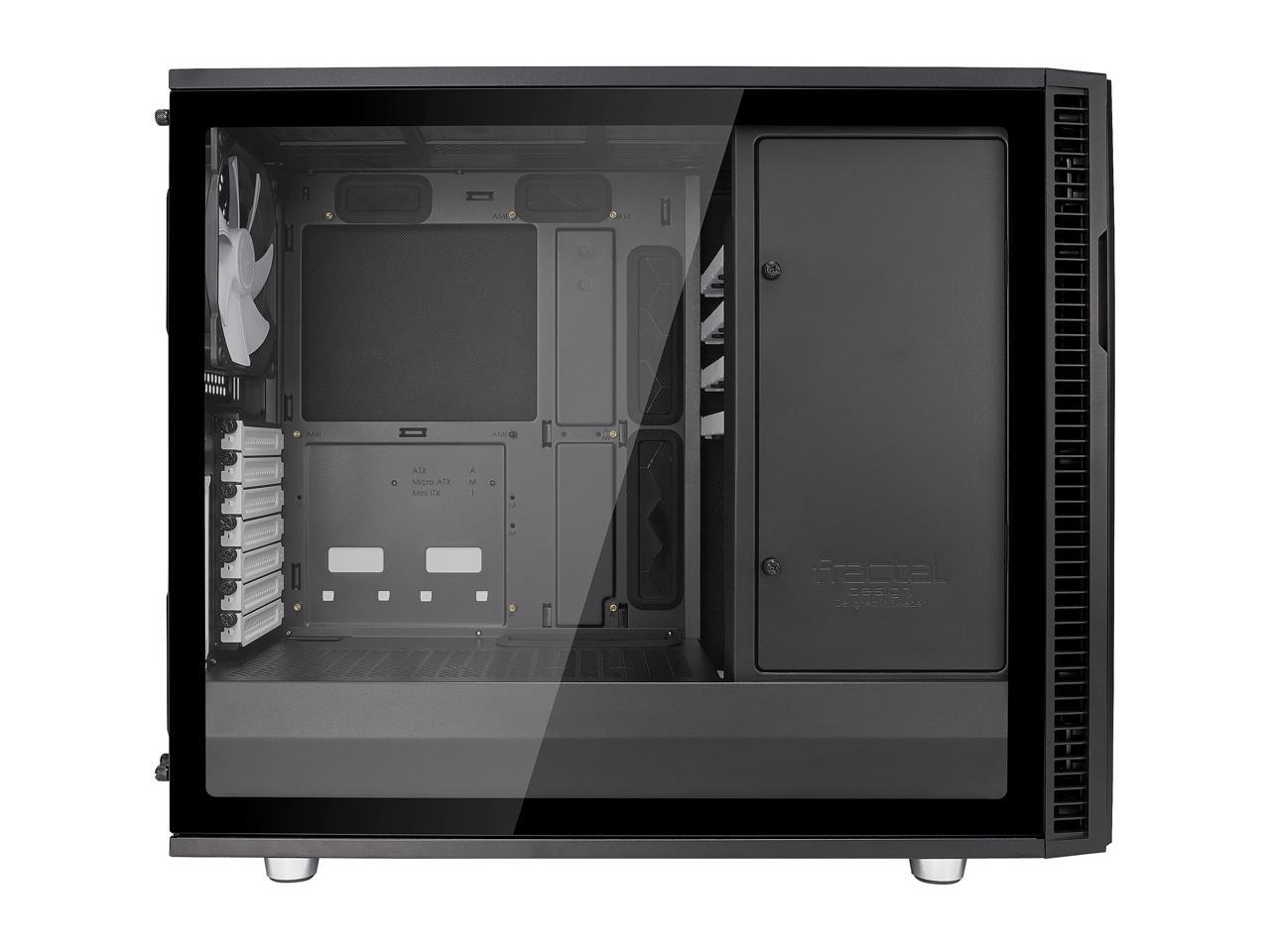 Fractal Design Define R6 USB-C Black ATX Mid Tower Computer Case ...