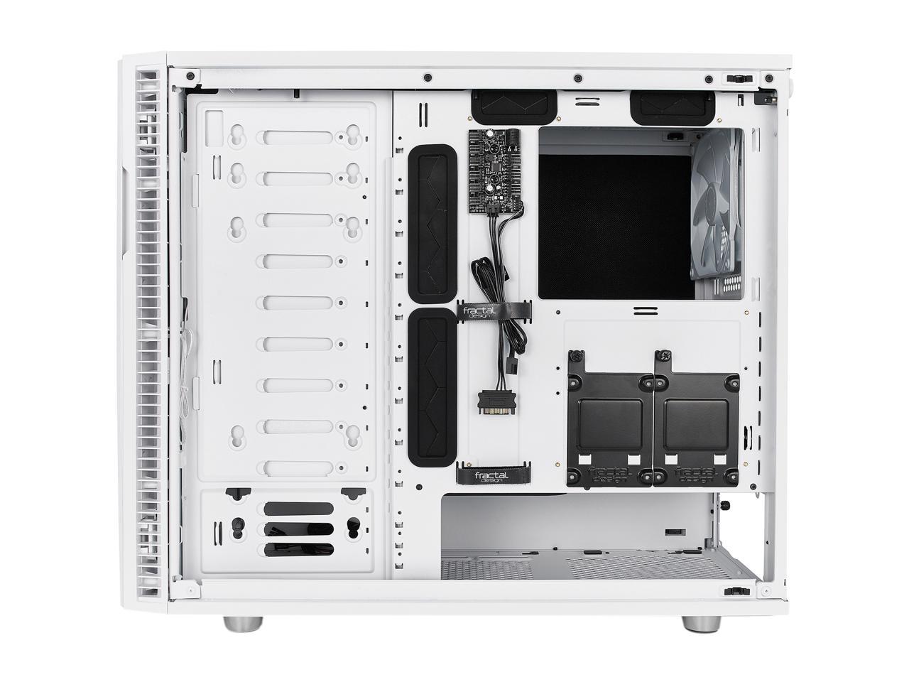 Fractal Design Define R6 USB-C White Brushed Aluminum/Steel ATX Silent  Modular Mid Tower Computer Case