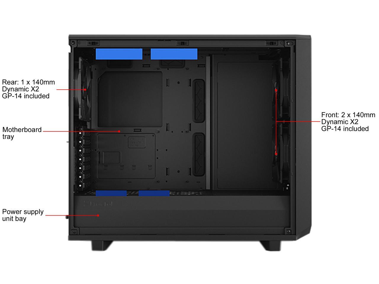 Fractal Design Meshify 2 Black ATX Flexible Mid Tower Computer Case ...