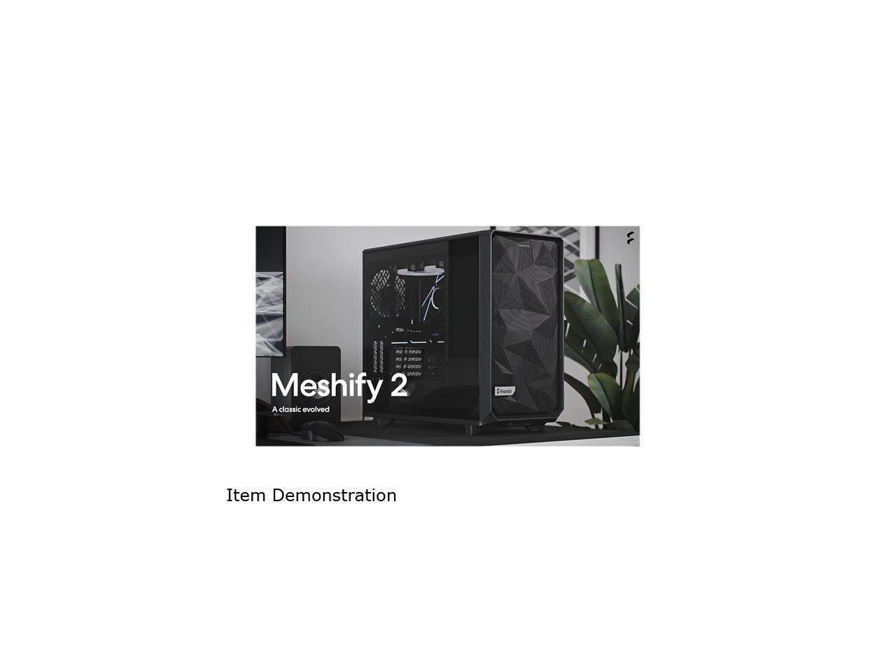 Fractal Design Meshify 2 Black Atx Flexible Dark Tinted Tempered Glass Window Mid Tower Computer Case Fd C Mes2a 02 Newegg Com