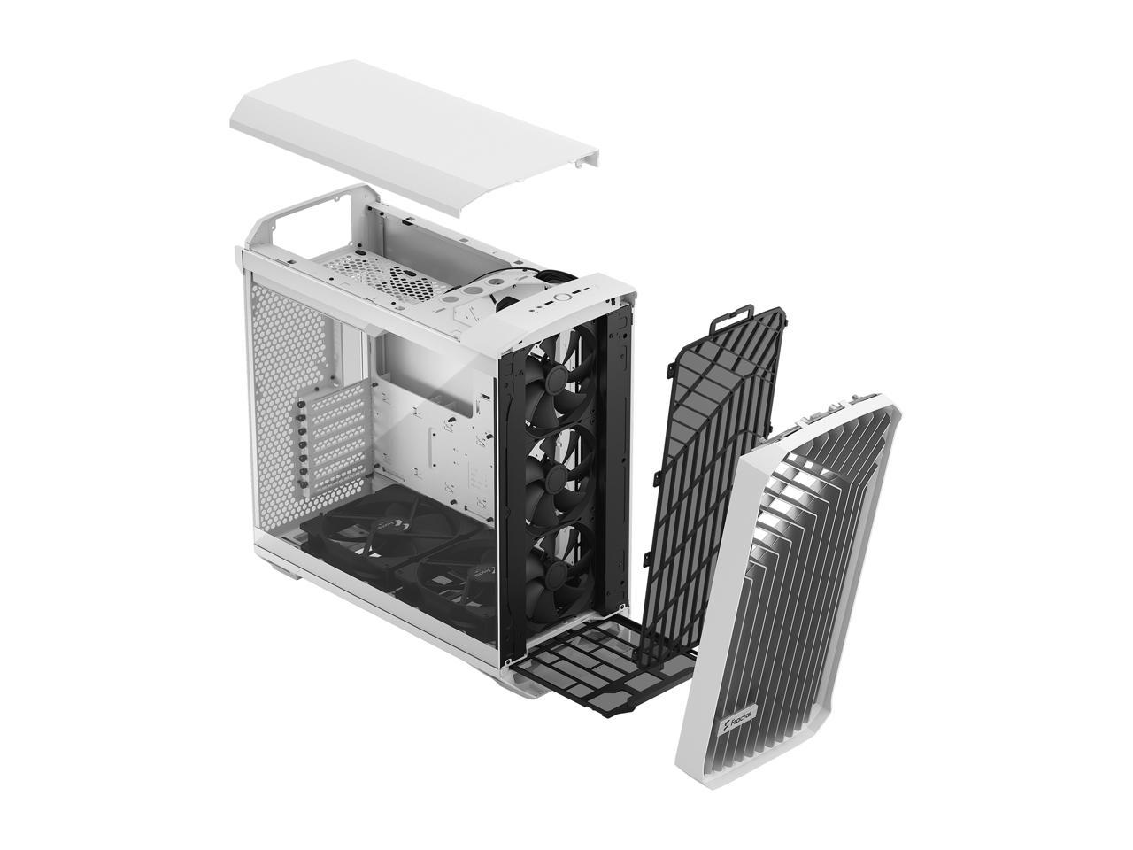 Fractal Design Torrent White E-ATX Tempered Glass Window High-Airflow Mid  Tower Computer Case FD-C-TOR1A-03