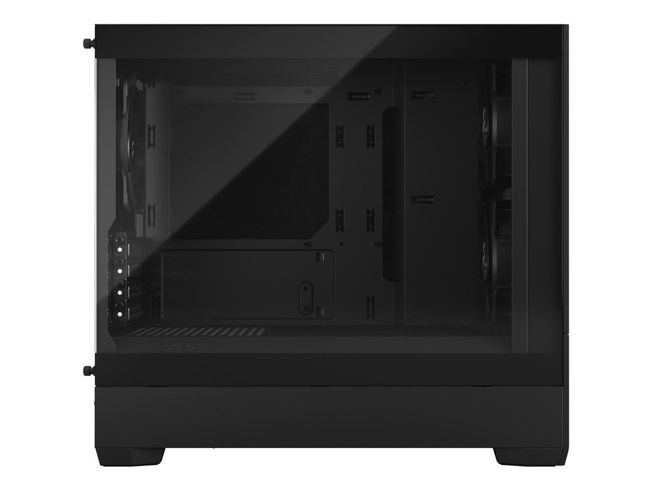 Fractal Design Pop Mini Silent Black TG mATX Sound Damped Clear Tempered Glass Window Tower