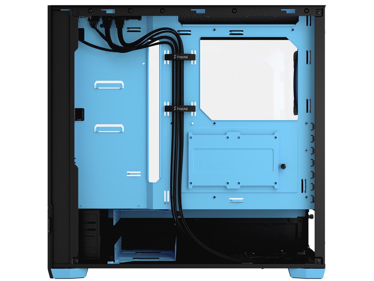 Fractal Design Pop Air RGB Black Cyan Core TG ATX HighAirflow Clear Tempered Glass Window Mid