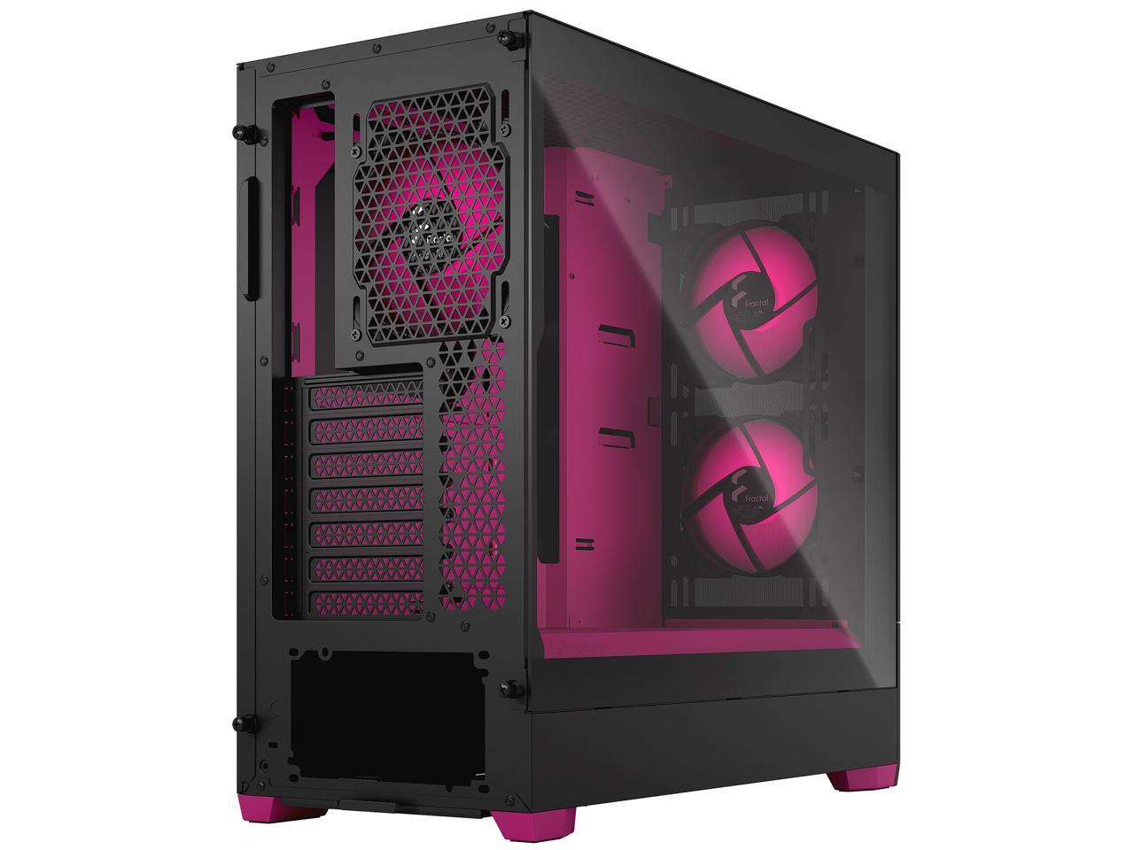 Fractal Design Pop Air RGB Black Magenta Core TG ATX HighAirflow Clear Tempered Glass Window