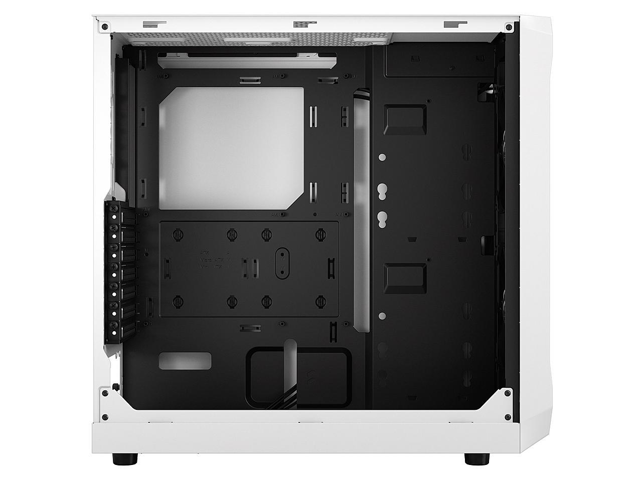 Fractal Design Focus 2 White ATX mATX Mini ITX Clear Tinted Tempered ...