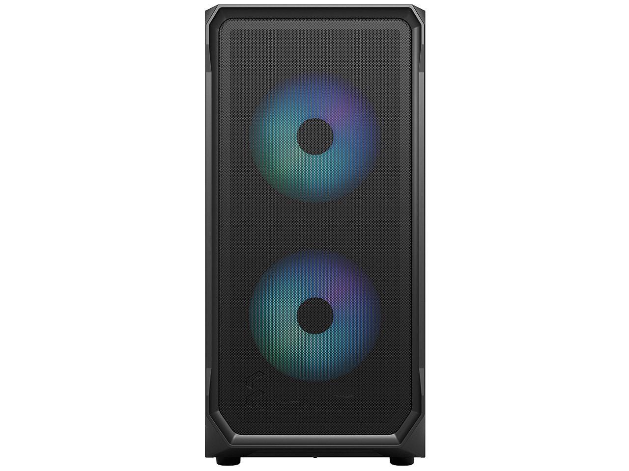 Fractal Design Focus 2 RGB Black ATX mATX Mini ITX Clear Tinted Tempered Glass Mid Tower
