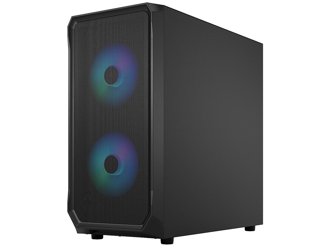Fractal Design Focus 2 RGB Black ATX mATX Mini ITX Clear Tinted Tempered Glass Mid Tower