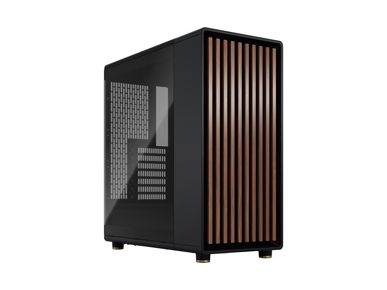 Fractal Design North Atx Matx Mid Tower Pc Case North Charcoal Black With Walnut Front And