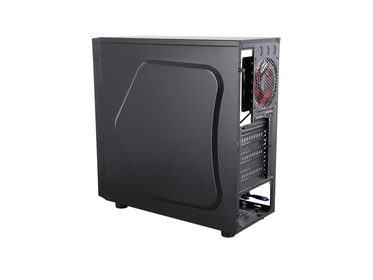 DIYPC Solar-M1-R Black/Red SECC ATX Mid Tower USB 3.0 Gaming Computer ...