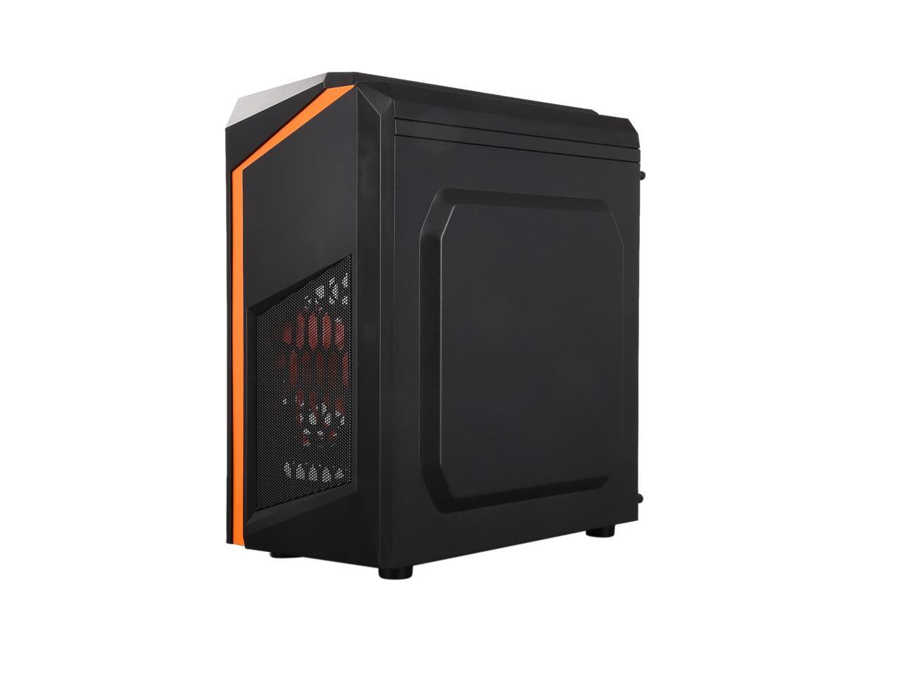 DIYPC Black/Orange MicroATX Gaming Computer Case Newegg.ca