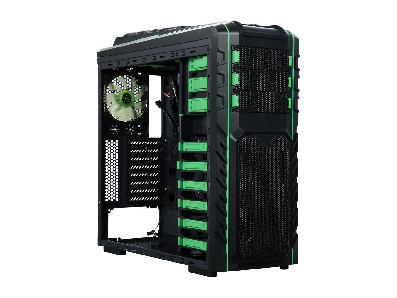 DIYPC Skyline06WG Black / Green Computer Case Newegg.ca