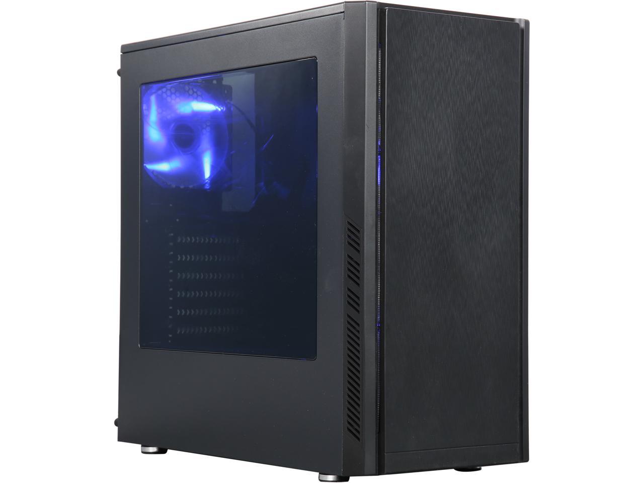 Diypc Diy Bg01 Black Usb 3 0 Atx Mid Tower Gaming Computer Case With Pre Installed 3 X 1mm Fans Newegg Com