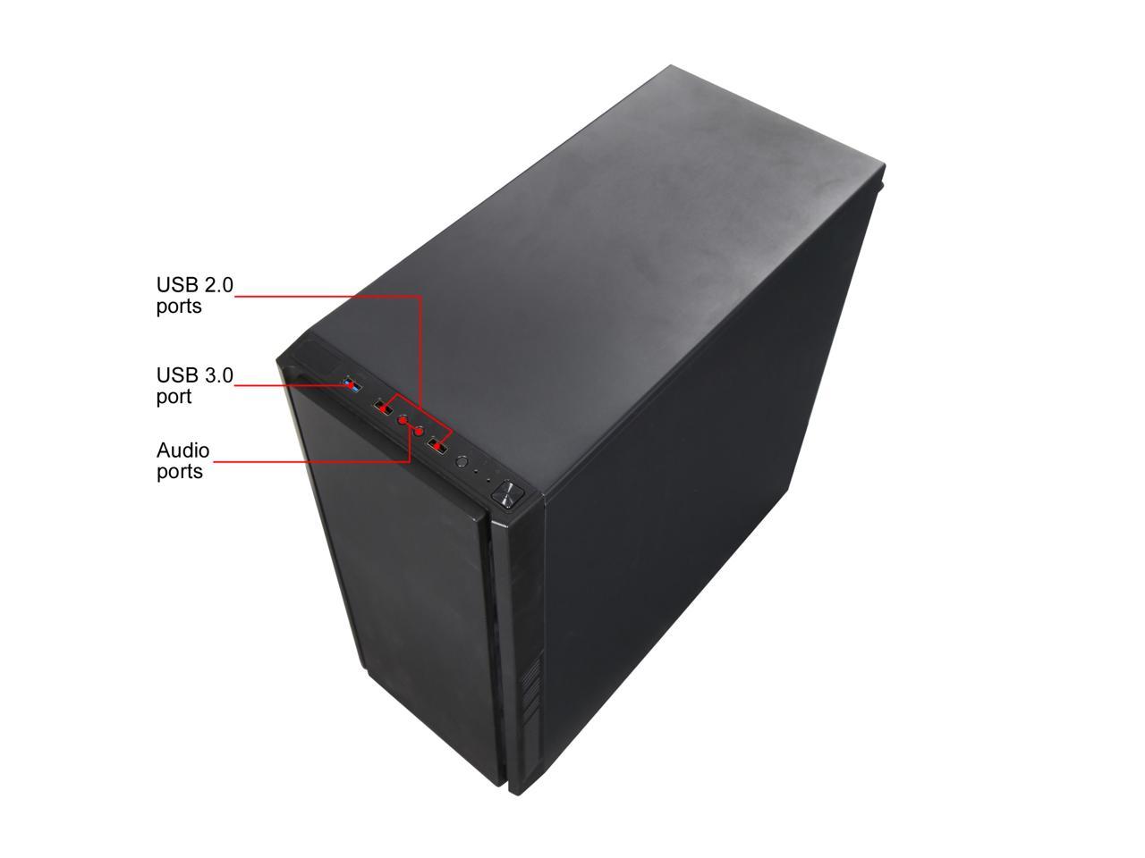 Diypc Diy Bg01 Black Usb 3 0 Atx Mid Tower Gaming Computer Case With Pre Installed 3 X 1mm Fans Newegg Com