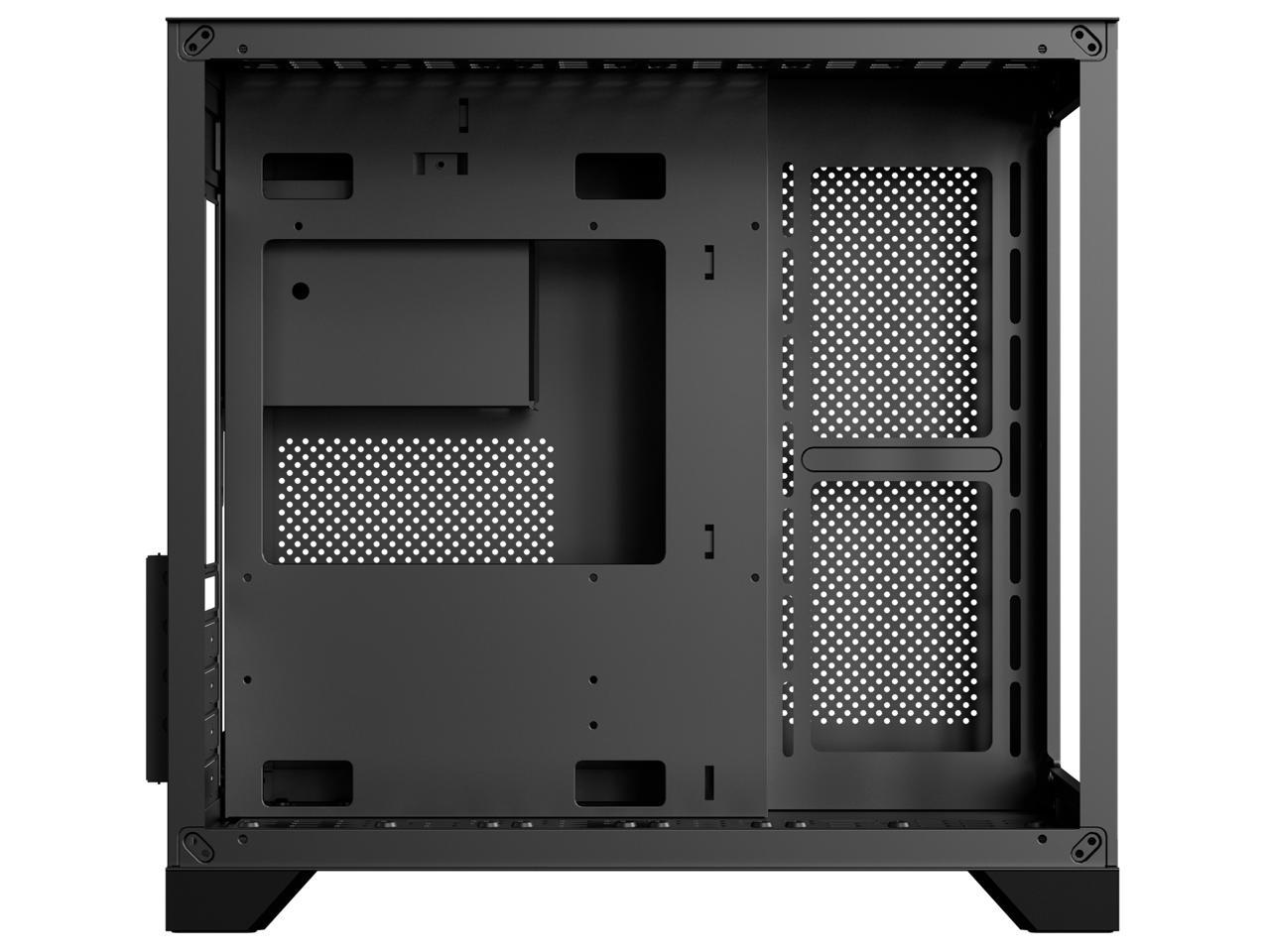 DIYPC ARGB-Q3.v2-BK Black USB3.0 Tempered Glass Micro ATX Gaming ...