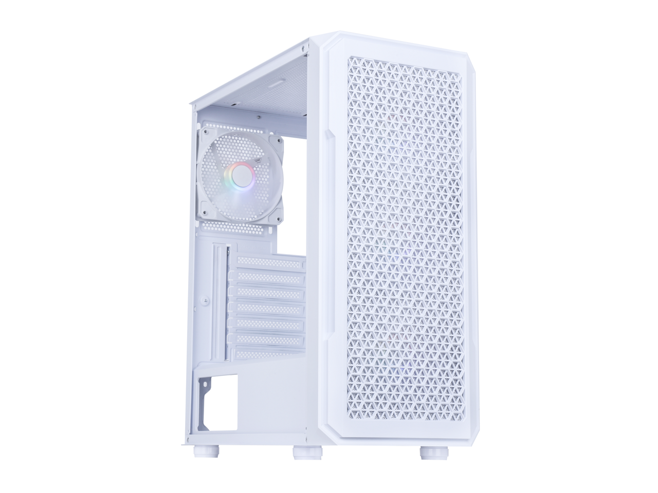 Diypc S3-tg-led White Usb3.0 Steel  Tempered Glass Atx Mid Tower Gaming 