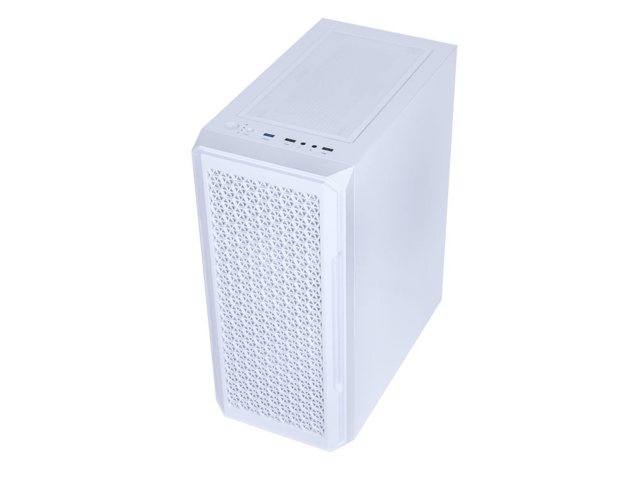DIYPC S3TGLED White USB3.0 Steel/ Tempered Glass ATX Mid Tower Gaming