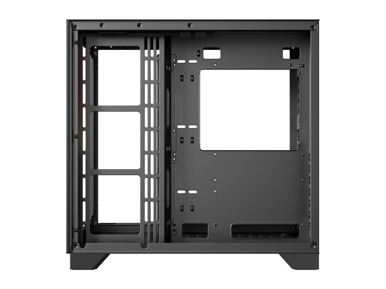 DIYPC ARGBQ10BK Black USB3.0 ATX Mid Tower Gaming Computer Case w