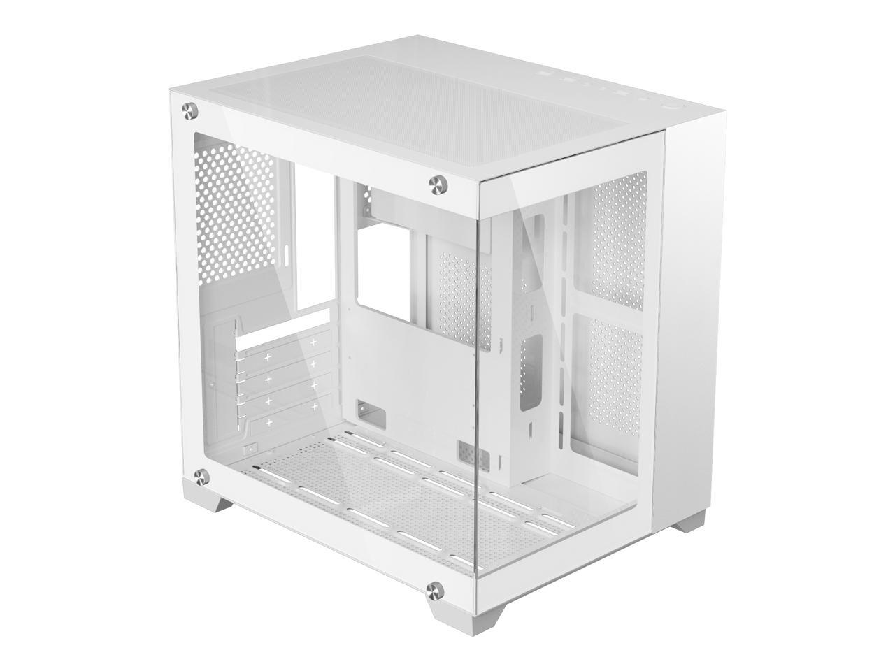 Diypc Diy-cube01-w White Usb3.0 Tempered Glass Micro Atx Gaming 