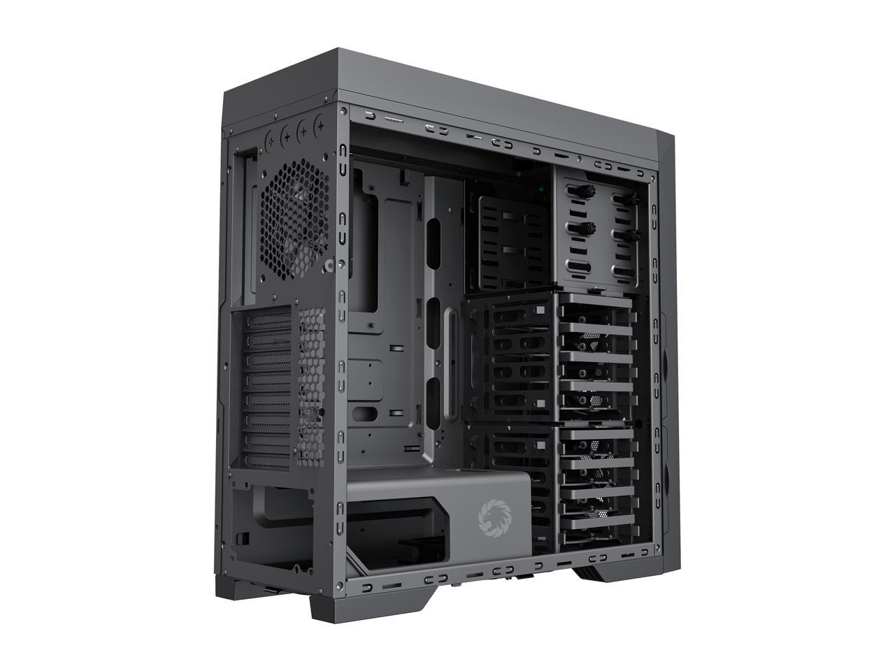 GAMEMAX Titan Silent Black Steel ATX Full Tower Computer Case w/3 fans ...