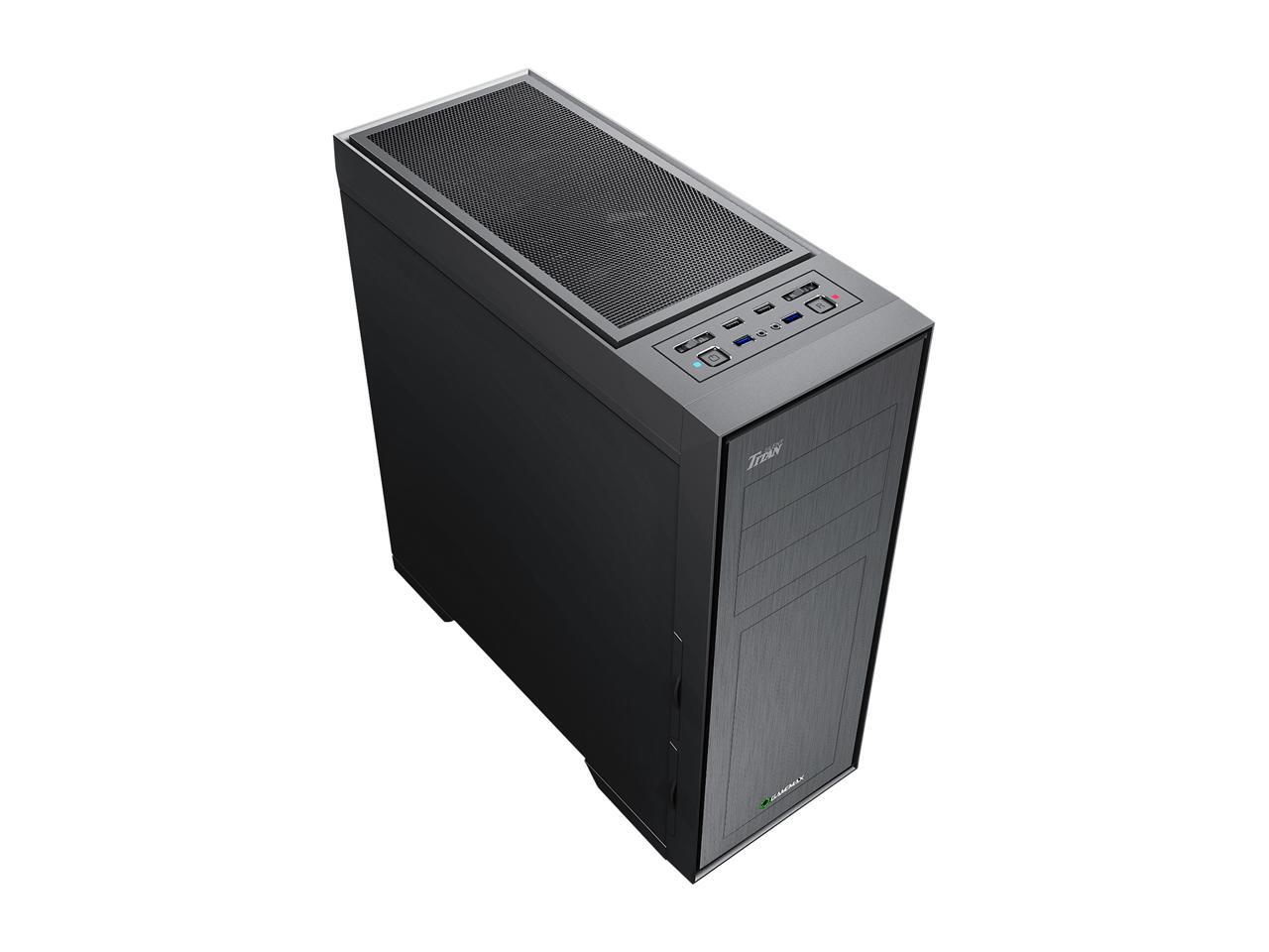 GAMEMAX Titan Silent Black Steel ATX Full Tower Computer Case w/3 fans ...