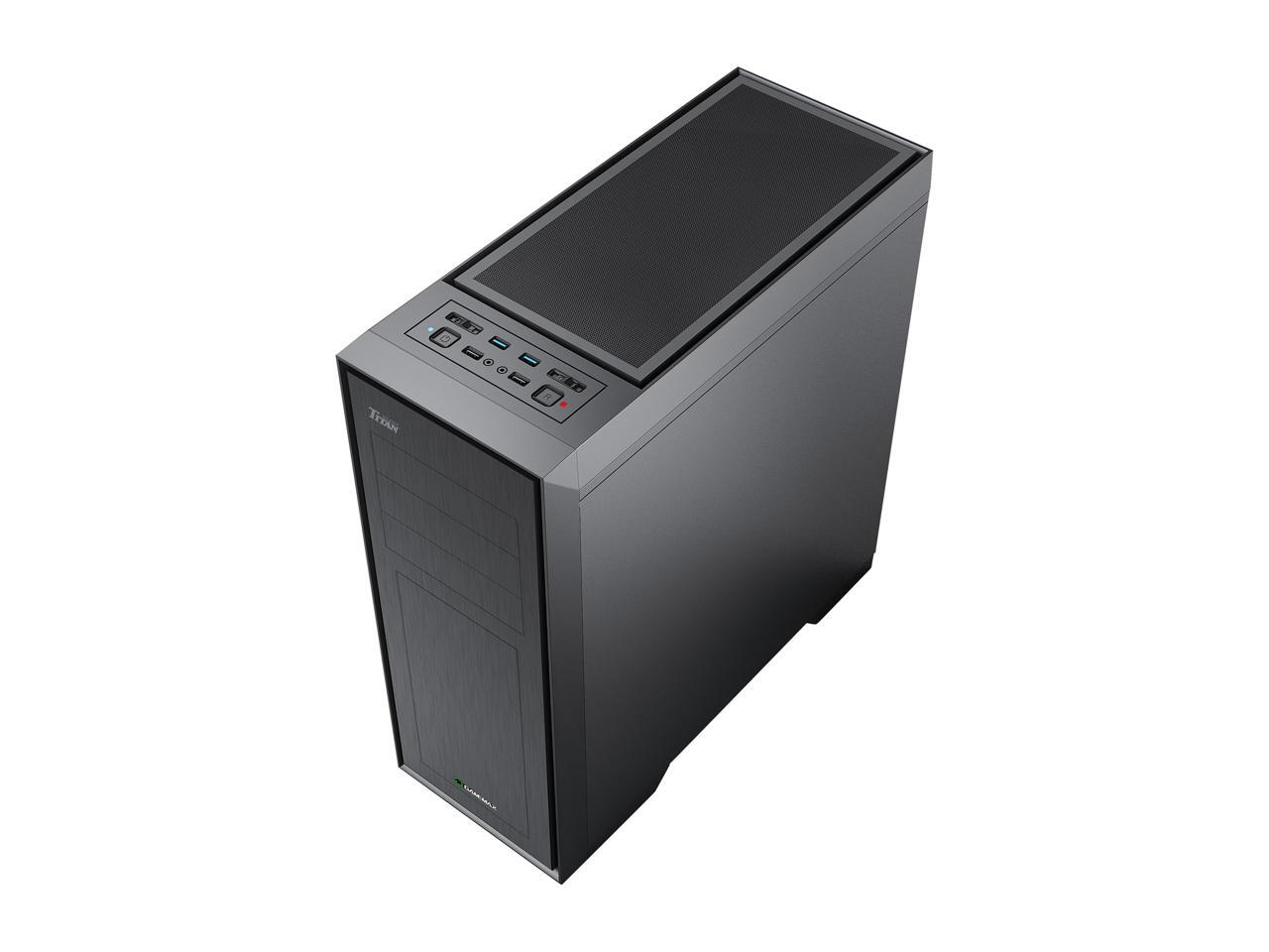GAMEMAX Titan Silent Black Steel ATX Full Tower Computer Case w/3 fans ...