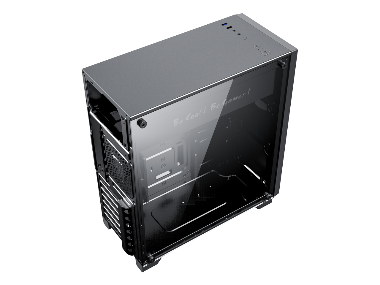 Open Box Gamemax Nova N Black Usb Tempered Glass Atx Mid Tower Gaming Computer Case W Rgb