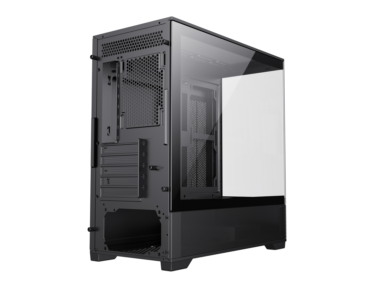 Gamemax Vista Mb Black Usb Micro Atx Tower Tempered Glass Computer Case Fan Is Not Included