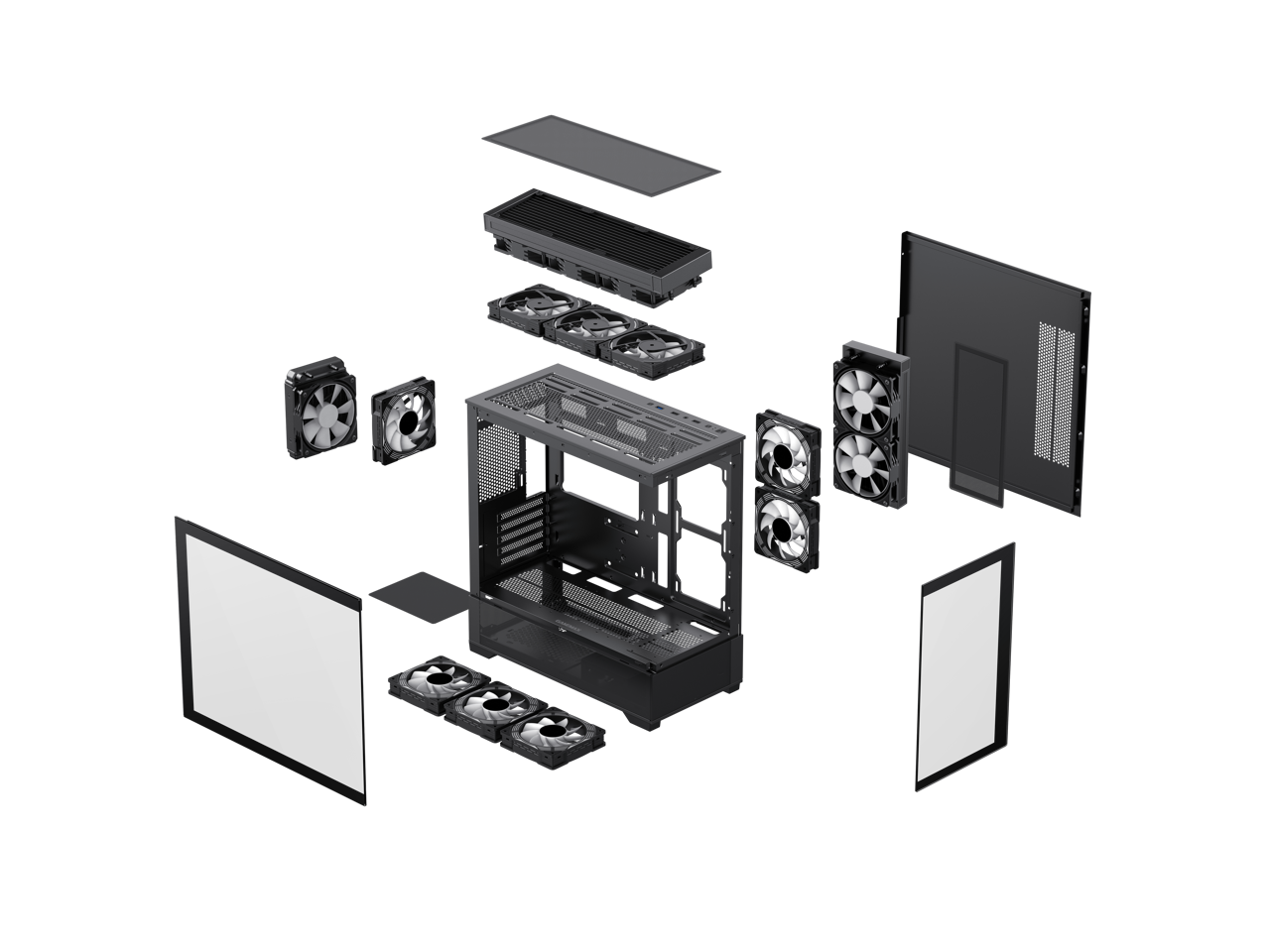 GAMEMAX VISTA MB Black USB3 0 Micro ATX Tower Tempered Glass Computer gamemax-vista-mb-black-usb3-0-micro-atx-tower-tempered-glass-computer