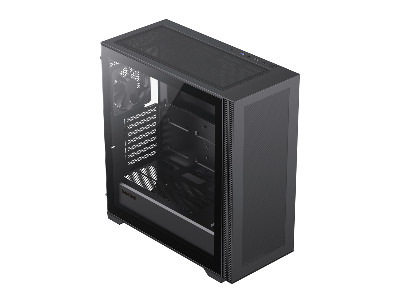 GAMEMAX Quest Black E-ATX PC Gaming Case-Pre-Installed 1X 120mm Black