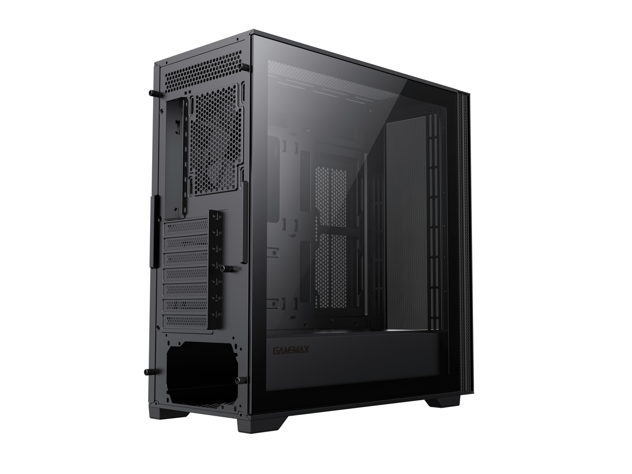 GAMEMAX Quest Black E-ATX PC Gaming Case-Pre-Installed 1X 120mm Black