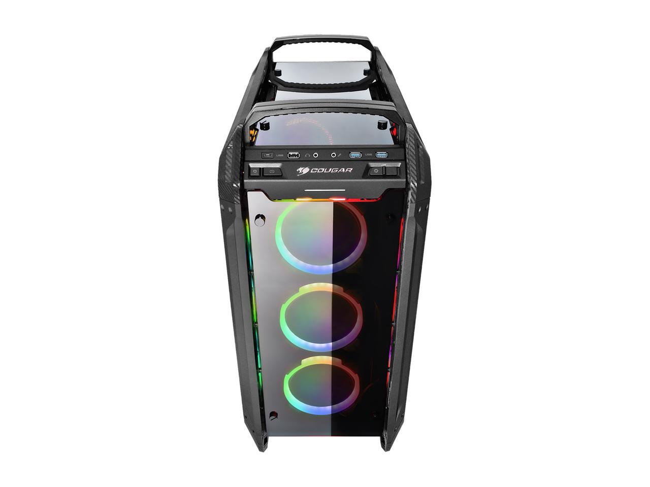 COUGAR Panzer Evo RGB Black ATX Full Tower RGB LED Gaming Case with Remote