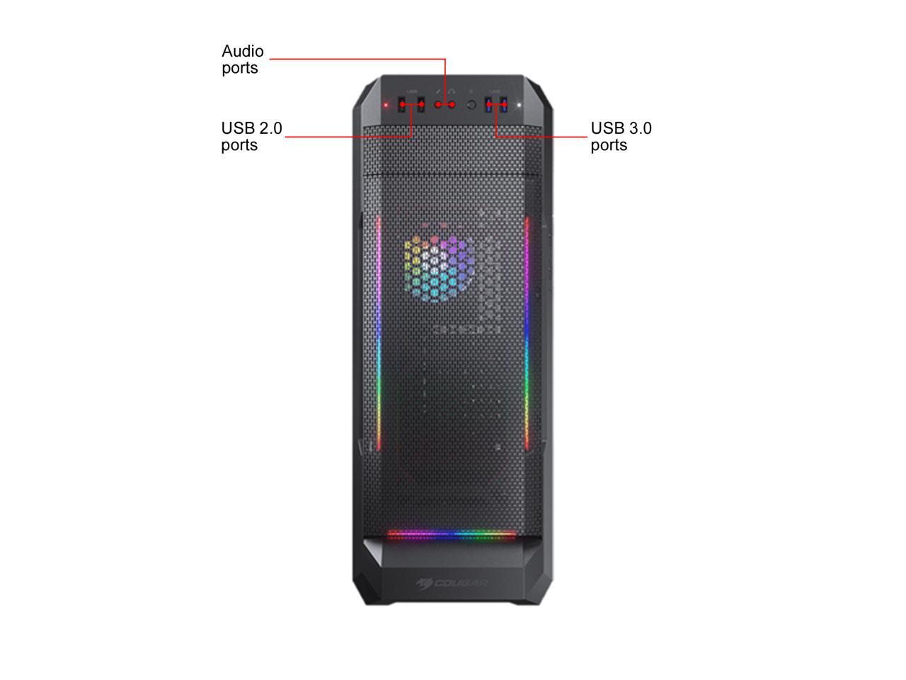 COUGAR Mesh-G Powerful Airflow with Stunning ARGB Mid-Tower 