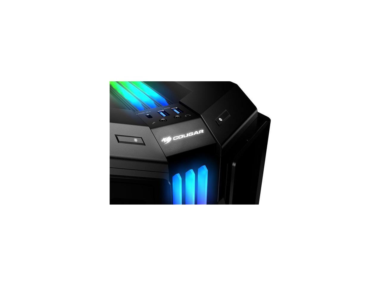 COUGAR Gemini T Pro 106KMT0008-00 Black Computer Case with Trelux RGB ...