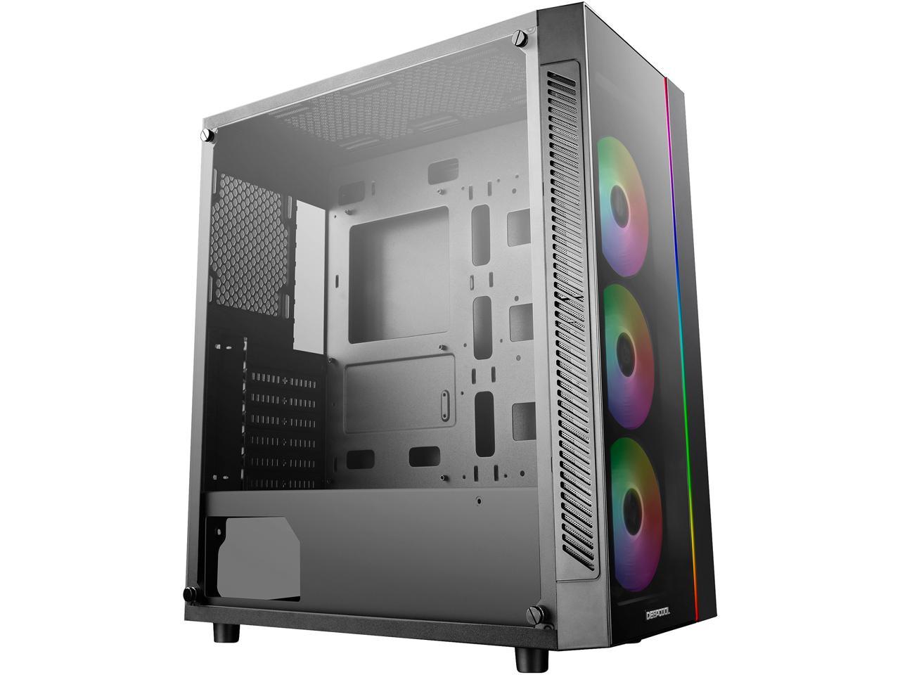 E-ATX Supported DeepCool MATREXX 55 Case Motherboard or Button Control of Sync of 12V RGB Devices of 4mm Full Sized Tempered Glass 