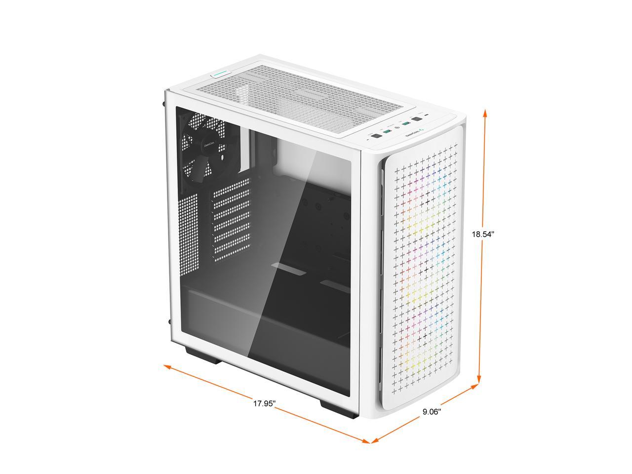 DeepCool CK560 WH Mid-Tower ATX Case, Airflow Front Panel, Full-Size ...