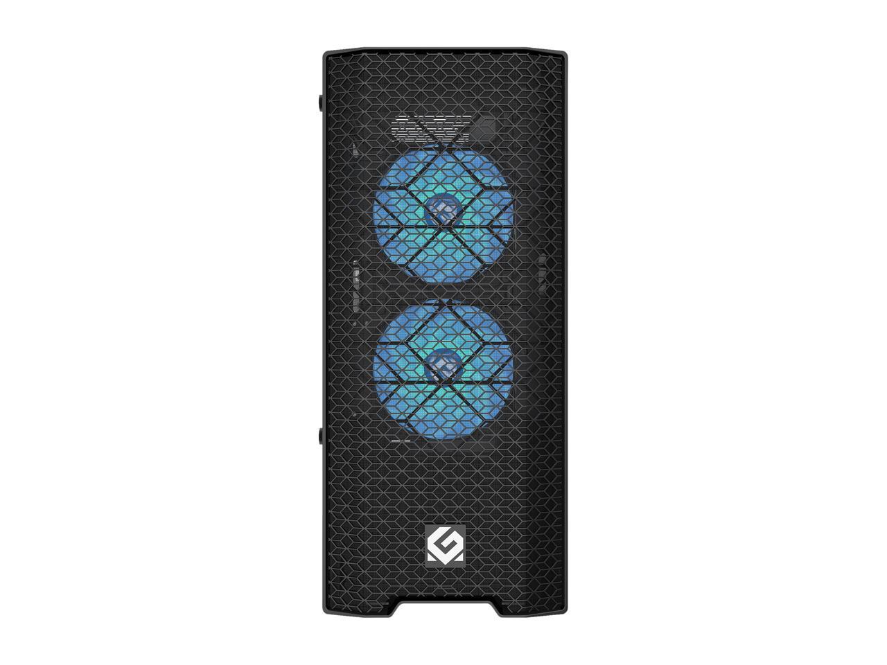 Metallic Gear Neo Air ATX Mid Tower High Airflow Mesh Front Design, 2x ...