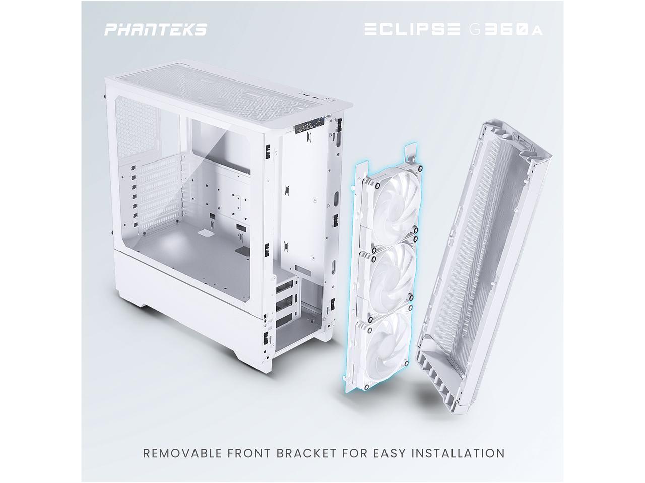 Phanteks Eclipse G360A PH-EC360ATG_DMW02 Matte White Computer Case ...