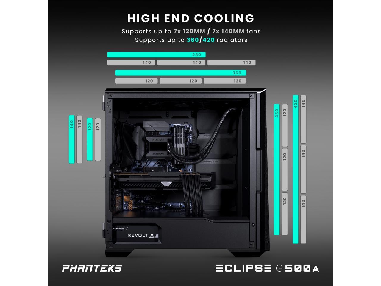 Phanteks Eclipse G500a Performance Edition, High Performance Mid-tower 