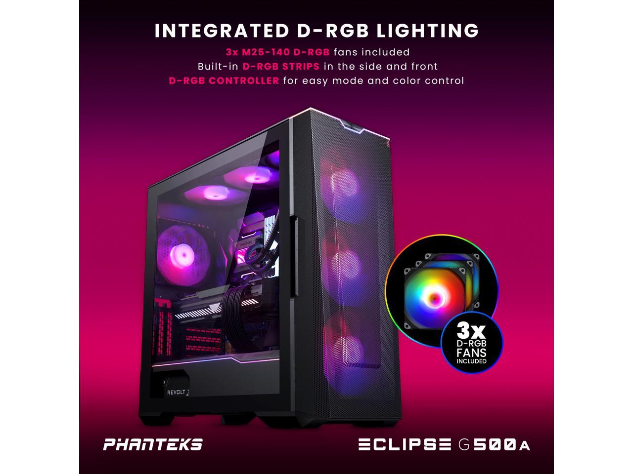 Phanteks Eclipse G500A DRGB, High Performance Mid-Tower Case, Mesh ...