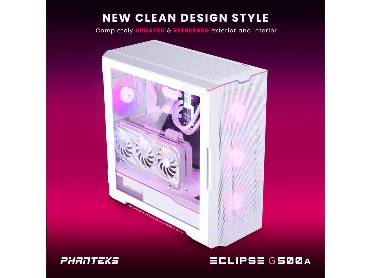 Phanteks eclipse g500a drgb high performance mid tower case mesh