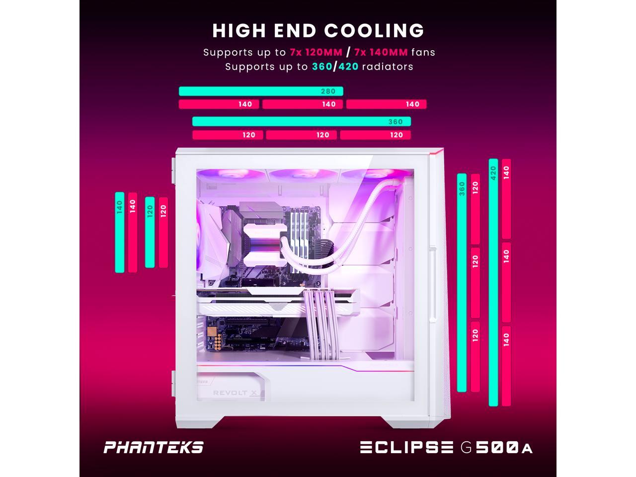 Phanteks Eclipse G500A DRGB, High Performance Mid-Tower Case, Mesh ...