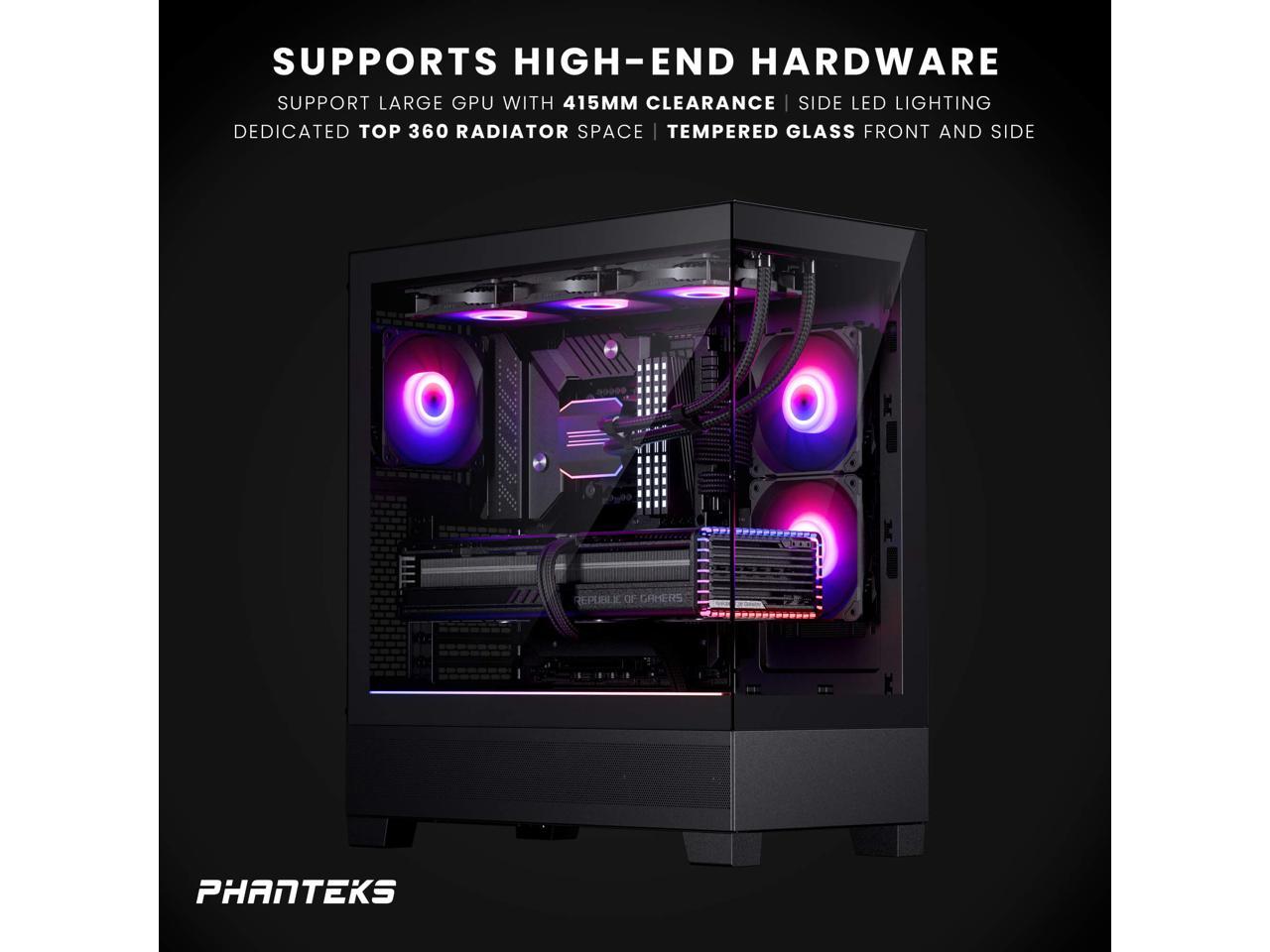 Phanteks XT View, Mid-Tower Gaming Chassis, Tempered Glass Front and ...