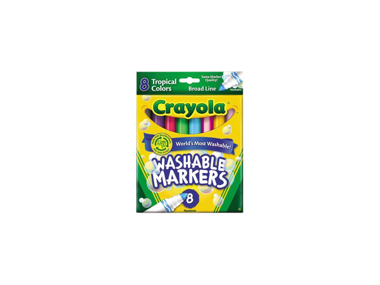 Crayola Washable Markers Conical Point Tropical Colors 8/Set 587816