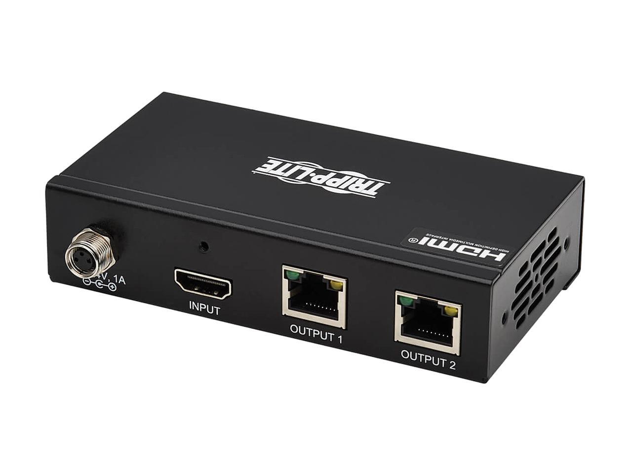 HDMI Over Cat6 Extender Kit Splitter/2x Pigtail Receivers 4K PoC