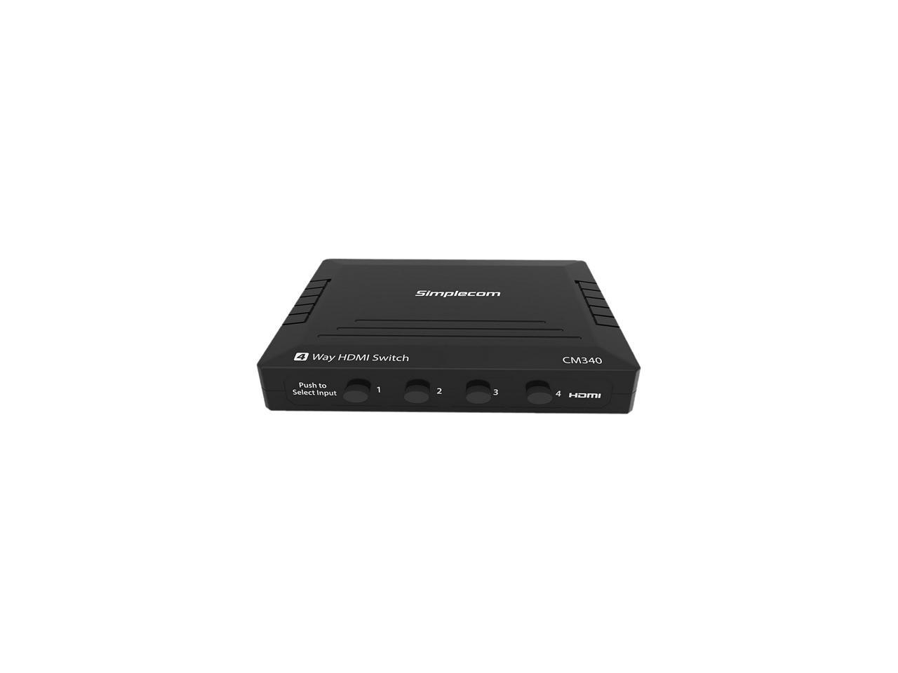 CM340 Mechanical 4 Way Manual Push Button HDMI Switch Box 4
