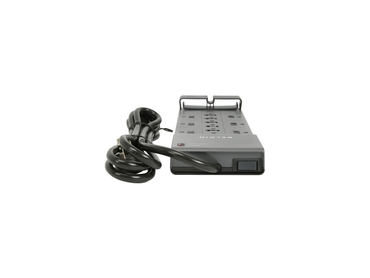 BELKIN BE112230-08 8 Feet 12 Outlets 3780 Joules Surge Protector with Telephone and Coaxial 