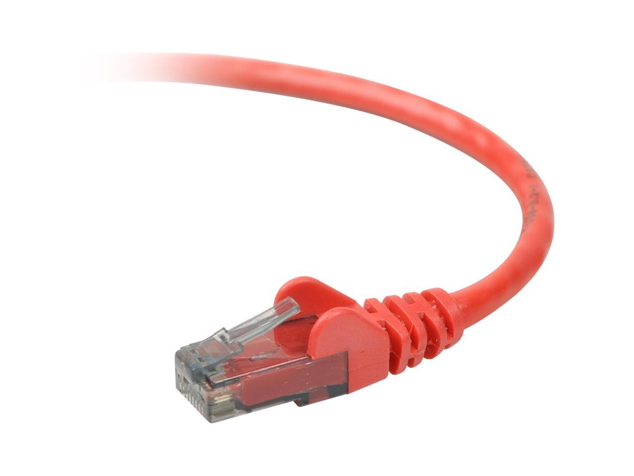 red BELKIN cat6 25ft snagless patch cable